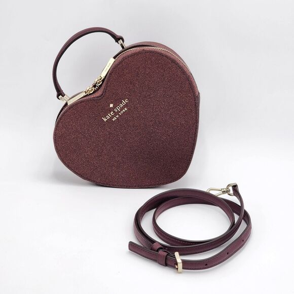 Kate Spade Love Shack Glitter Heart Deep Nova Crossbody Bag NWOT - Picture 1 of 10